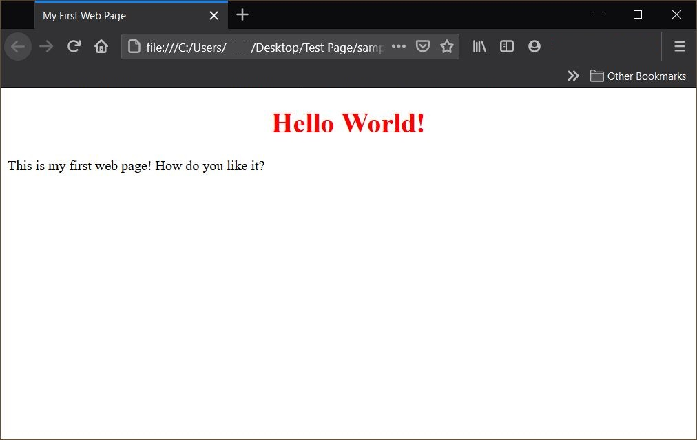 Creating Your First Webpage